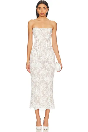 V. Chapman Capulet Midi Dress in White. - size 4 (also in 6)