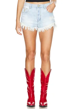 ONE TEASPOON Outlaws Denim Short in Denim-Light. - size 24 (also in 23, 25, 26, 27, 28)