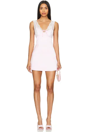 MORE TO COME Ruth Mini Dress in Blush. - size L (also in M, S, XL)