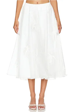 Bardot Marcelle Midi Skirt in White. - size 10 (also in 2, 4, 6, 8)