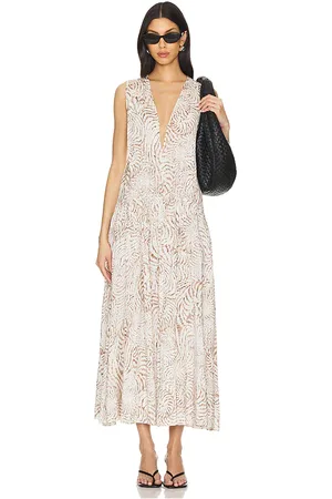 ANINE BING Mia Dress in Beige. - size L (also in M, S, XS)