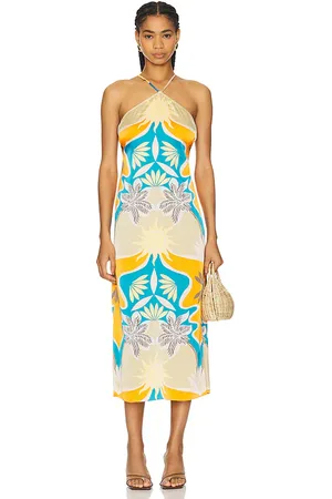 MISA Ashanti Dress in Orange. - size L (also in M, S, XS, XXS)