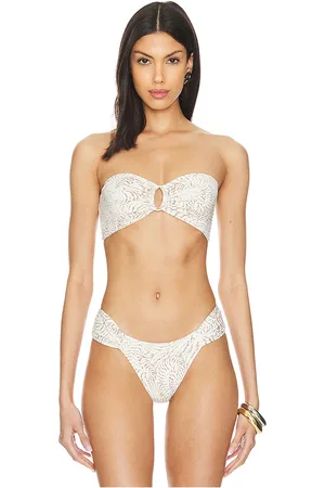 ANINE BING Viv Bikini Top in Beige. - size L (also in M, S, XS)