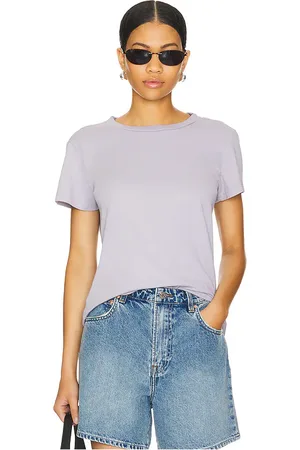 LA Made Mitered Back Winston Tee in Grey. - size S (also in XS)