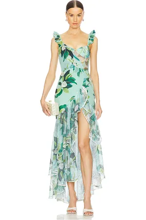 PATBO Magnolia Bustier Maxi Dress in Green. - size 0 (also in 8)