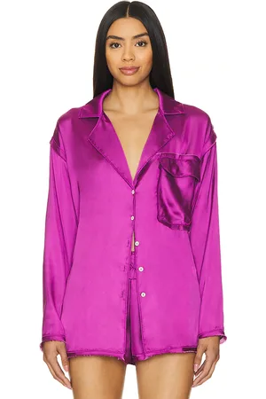 Free People X Intimately FP Like Honey PJ Shirt in Fuchsia. - size M (also in S)