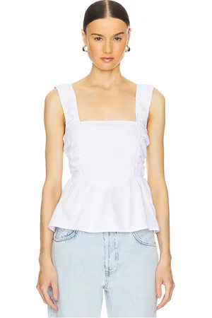 Ganni Strap Blouse in White. - size 40 (also in 42)