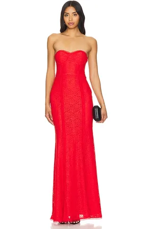 MAJORELLE Mari Elena Gown in Red. - size L (also in M, S, XL, XS)