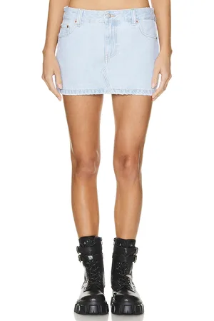 Dr Denim Tiggy Mini Skirt in Denim-Light. - size L (also in M)