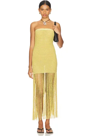 Bec & Bridge Calista Strapless Dress in Yellow. - size L (also in M)