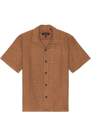 RAG&BONE Avery Diamond Shirt in Brown. - size M (also in S)