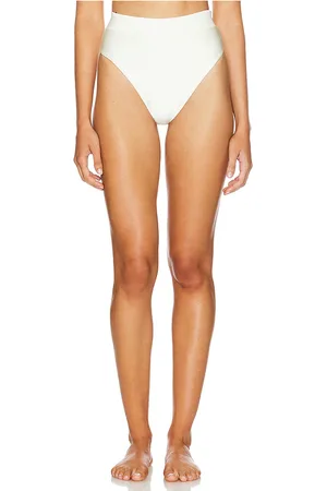 PATBO High Leg Bikini Bottom in White. - size S (also in XL, XS)
