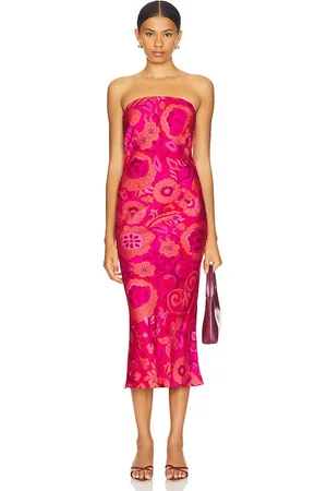 MISA Thara Dress in Fuchsia. - size L (also in S)