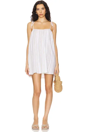 Tularosa Linda Mini Dress in Cream. - size L (also in M, XL, XS)