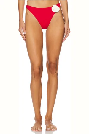 L*Space Leilani Mid-Rise Bitsy Bottom in Red. - size L (also in XL, XS)