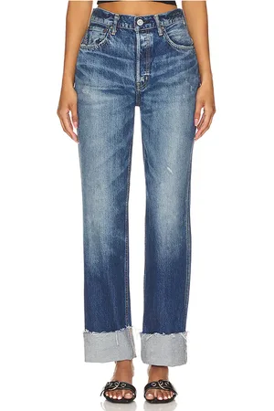 Moussy Bardmoor Wide Straight in Denim-Medium. - size 25 (also in 27, 31)