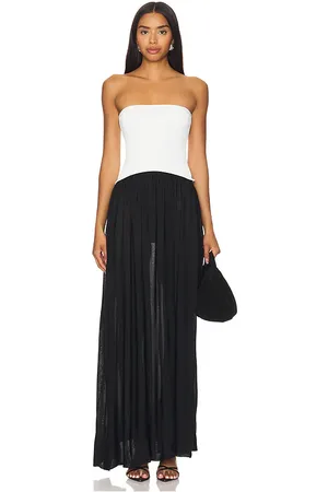 Solid The Sasha Dress in White,Black. - size L (also in M, S, XL, XS)