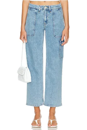 Hudson Rosie Wide Leg Cargo in Denim-Light. - size 24 (also in 25, 27, 32)
