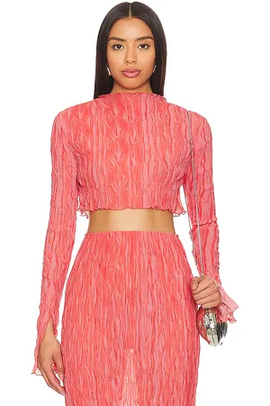 LAPOINTE High Neck Top in Coral. - size M (also in L, S, XL, XS)