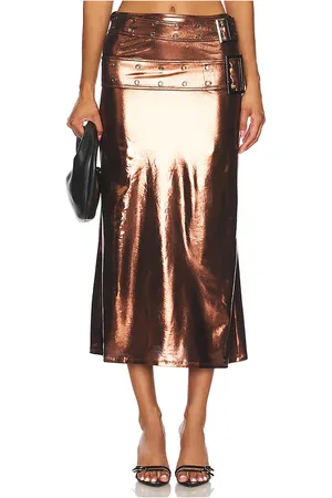 WeWoreWhat Double Belt Midi Skirt in . - size 0 (also in 12, 2, 4, 6, 8)