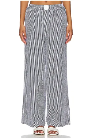 SNDYS X Revolve Darian Stripe Pants in Blue. - size L (also in XS)