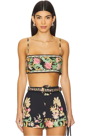 HEMANT AND NANDITA Beaded Bralette in Green. - size XL (also in XS)