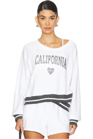 SUNDRY Heart Cali Sweatshirt in White. - size M (also in S, XS)