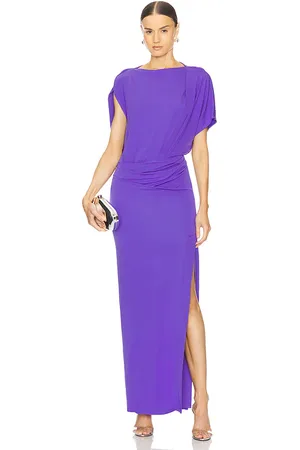 Simkhai Hollins Asymmetric Cape Gown in Purple. - size 0 (also in 4)