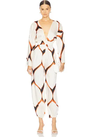 MISA Amina Jumpsuit in Cream. - size L (also in M, S, XS, XXS)
