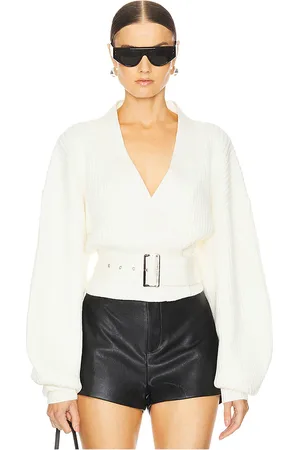 NONchalant Label Shiloh Belted Sweater in Cream. - size L (also in XL)
