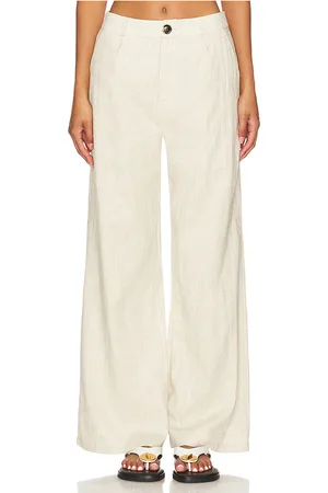 SNDYS Hale Linen Pants in Cream. - size M (also in XL, XXL)