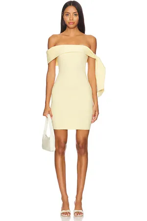 SNDYS Jaymes Mini Dress in Yellow. - size M (also in S, XS)
