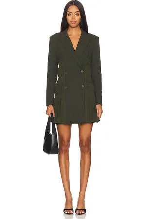 Simkhai Smith Blazer Mini Dress in Dark Green. - size 0 (also in 2, 4)