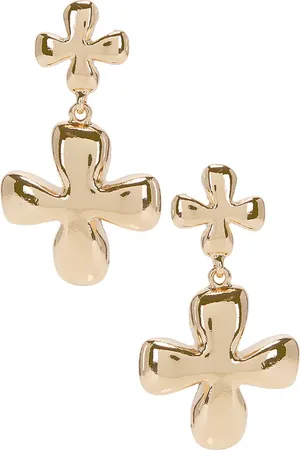 8 Other Reasons Flower Drop Earring in Metallic .