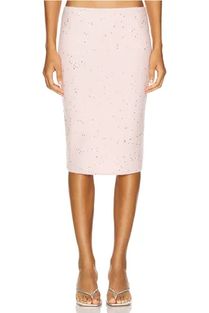DANIELLE GUIZIO Miki Sequin Knit Skirt in Pink. - size M (also in S)