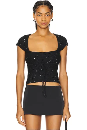 DANIELLE GUIZIO Miki Sequin Knit Top in . - size S (also in XL)