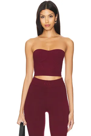 RTA Nour Bandeau Top in Burgundy. - size L (also in M, S, XS)