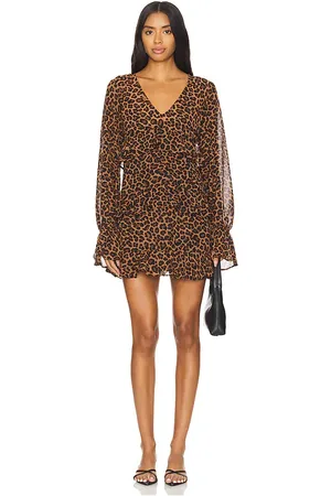 Show Me Your Mumu Fleetwood Mini Dress in Brown. - size M (also in S, XS)
