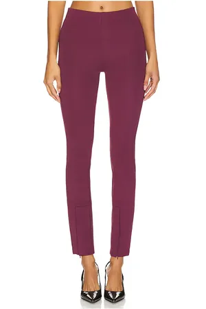 GOOD AMERICAN Scuba Boss Pull On Slim Pant in Burgundy. - size L (also in M, S, XS, XXXXL/4X)