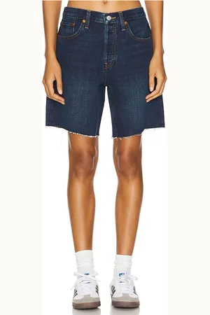 RE/DONE Boyfriend Cutoff Short in Denim-Dark. - size 25 (also in 29)