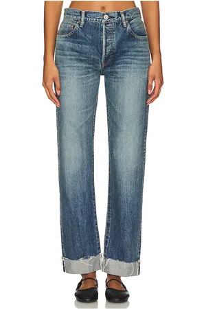 Moussy Hopewell Straight in Denim-Dark. - size 24 (also in 25, 26, 27, 28, 30, 31, 32)
