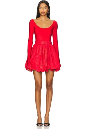 ALICE+OLIVIA Chara Ballet Mini Dress in Red. - size 0 (also in 2)