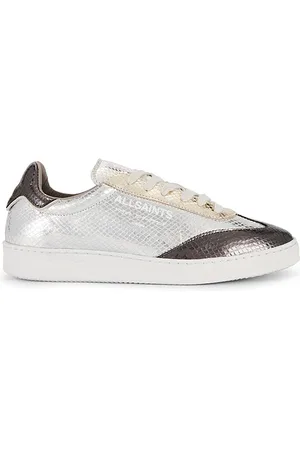 AllSaints Thelma Met Sneaker in Metallic Silver. - size 35 (also in 36, 37, 38, 40)