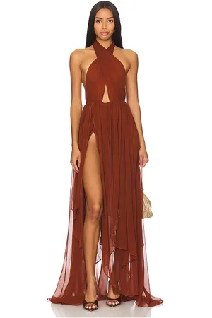 Retrofete Ina Dress in Brown. - size L (also in M, XL)