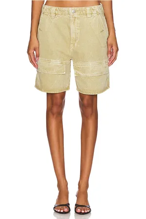 GRLFRND Lindsey Long Cargo Short in Beige. - size 23 (also in 24, 25, 26, 30, 32)