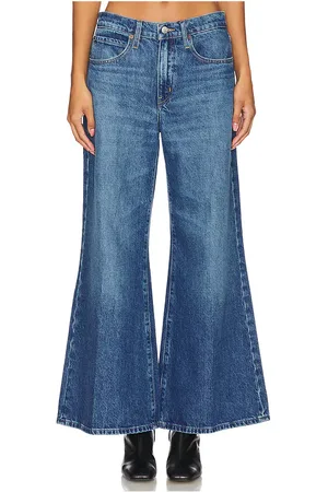 Frame Pixie Petite Easy Wide Flare in Denim-Medium. - size 24 (also in 25)