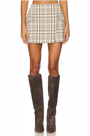 Simkhai Payton Wrap Mini Skirt in Tan. - size 2 (also in 4, 6, 8)