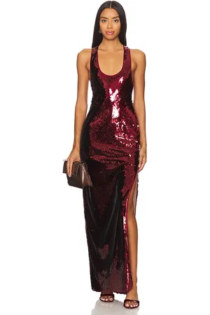 Retrofete Bella Sequin Dress in Burgundy. - size L (also in M, S, XL)