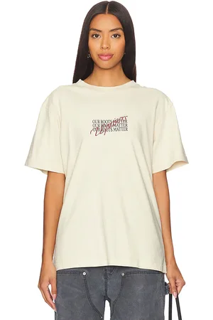 UPRISERS Persimmon Tee in Cream. - size S (also in XL/1X)