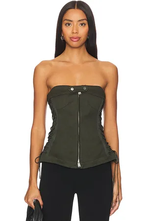 Simkhai Sasha Zip Up Bustier in Army. - size 2 (also in 8)